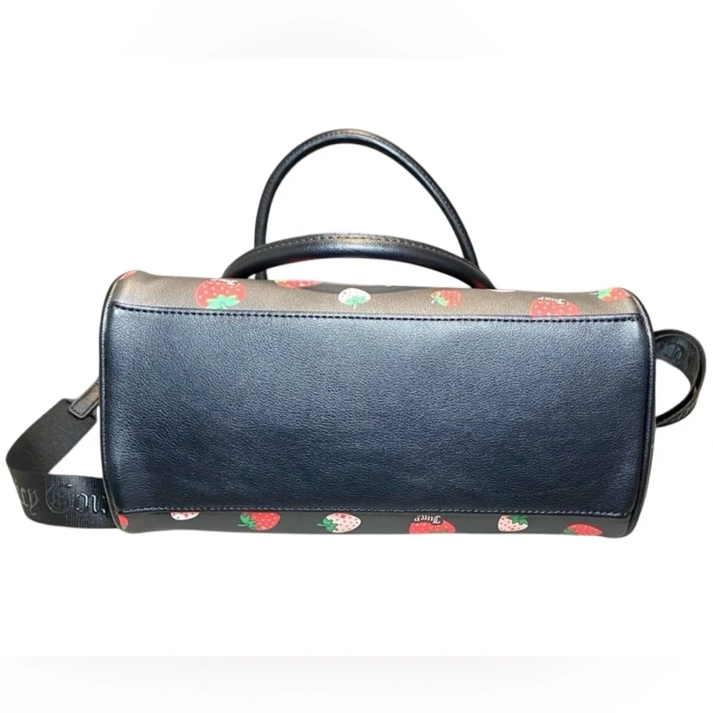 ๐JUICY COUTURE Black and Red Satchel with Strawberry Charm - Picture 11 of 16